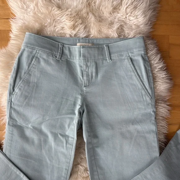 Light Green/Blue Loft Pants, size 0 - Picture 2 of 9